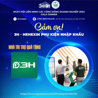 BAN TỔ CHỨC NGÀY HỘI LIÊN MINH CÁC CỘNG ĐỒNG DOANH NGHIỆP TRÂN TRỌNG CẢM ƠN NHÀ TÀI TRỢ QUÀ TẶNG - 3H HEHEXIN PHỤ KIỆN NHẬP KHẨU