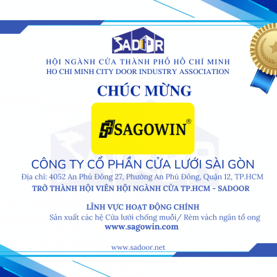 CHÚC MỪNG CÔNG TY CỔ PHẦN CỬA LƯỚI SÀI GÒN TRỞ THÀNH HỘI VIÊN HỘI NGÀNH CỬA TP. HỒ CHÍ MINH (SADOOR)