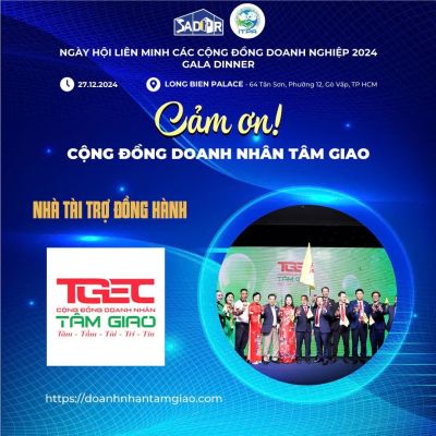 BAN TỔ CHỨC NGÀY HỘI LIÊN MINH CÁC CỘNG ĐỒNG DOANH NGHIỆP TRÂN TRỌNG CẢM ƠN NHÀ TÀI TRỢ ĐỒNG HÀNH - CỘNG ĐỒNG DOANH NHÂN TÂM GIAO