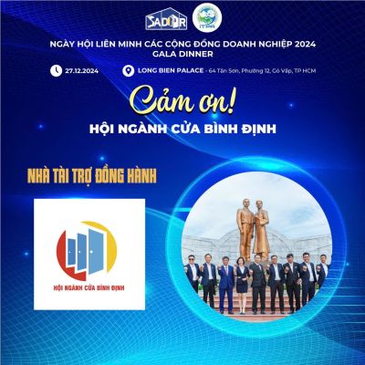 BAN TỔ CHỨC NGÀY HỘI LIÊN MINH CÁC CỘNG ĐỒNG DOANH NGHIỆP TRÂN TRỌNG CẢM ƠN NHÀ TÀI TRỢ ĐỒNG HÀNH - HỘI NGÀNH CỬA BÌNH ĐỊNH 