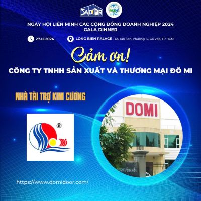 NGÀY HỘI LIÊN MINH CÁC CỘNG ĐỒNG DOANH NGHIỆP VÀ SỰ ĐỒNG HÀNH CỦA NHÀ TÀI TRỢ KIM CƯƠNG DOMI DOOR