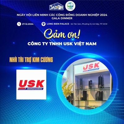 BAN TỔ CHỨC NGÀY HỘI LIÊN MINH CÁC CỘNG ĐỒNG DOANH NGHIỆP CẢM ƠN NHÀ TÀI TRỢ KIM CƯƠNG - CÔNG TY TNHH USK WINDOW   